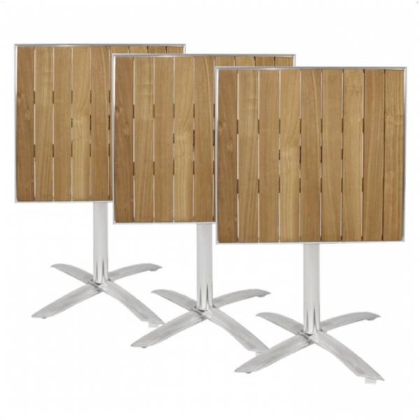 Bolero quadratischer klappbarer Tisch Eschenholz 1 Bein 60cm