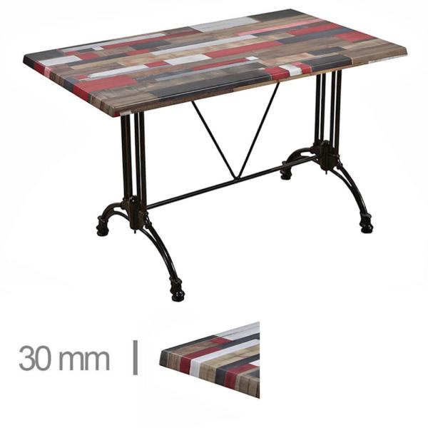 Terrasse Tisch – Werzalit Reddenwood – 70×120 cm mit Untergestell A-440