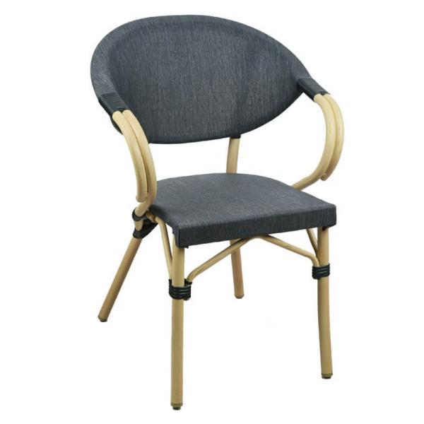 Terrassenstuhl – Bergamo – Grau für Gastronomie