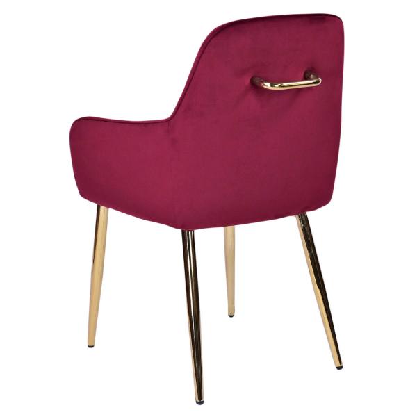GASTRONOMIE Stühle LUXOR Bordeaux Samt Sessel mit Armlehne für Restaurant Hotel