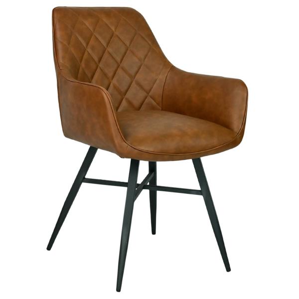 GASTRONOMIE Stühle LUXOR Mokka-Kunstleder Sessel mit Armlehne für Restaurant Hotel