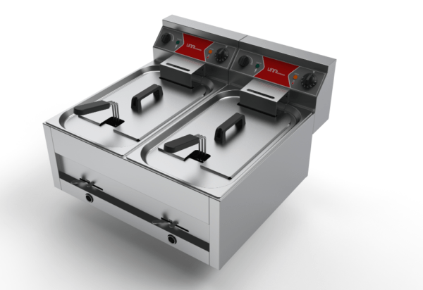 Elektrische Doppel Fritteuse 2 x 12 Liter