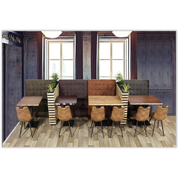 Gastronomie Sitzbank – NAPOLI – Mikrofaser 120x65x110