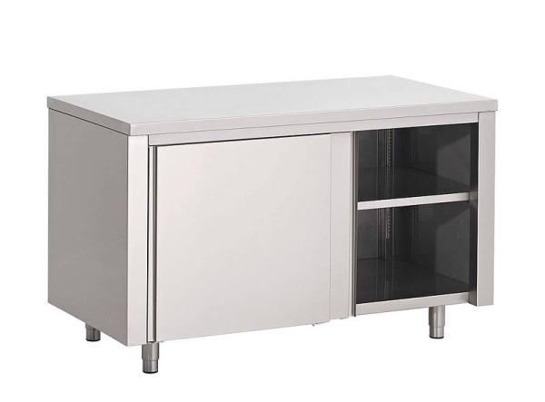 Edelstahl Arbeitsschrank 800x700x850mm mit Schiebetüren