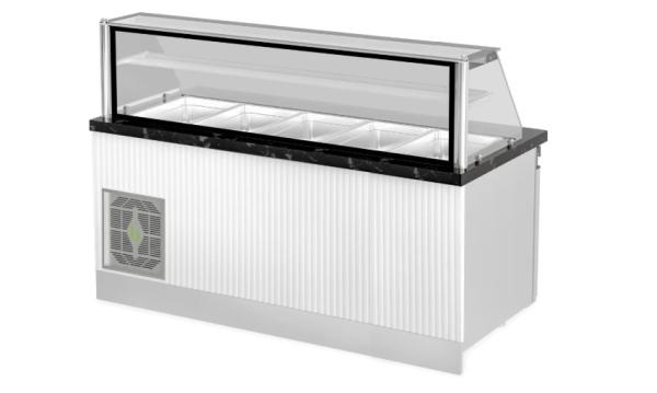 Premium Dönertheke 257x88x90 Lang Gastro Theke Salattheke