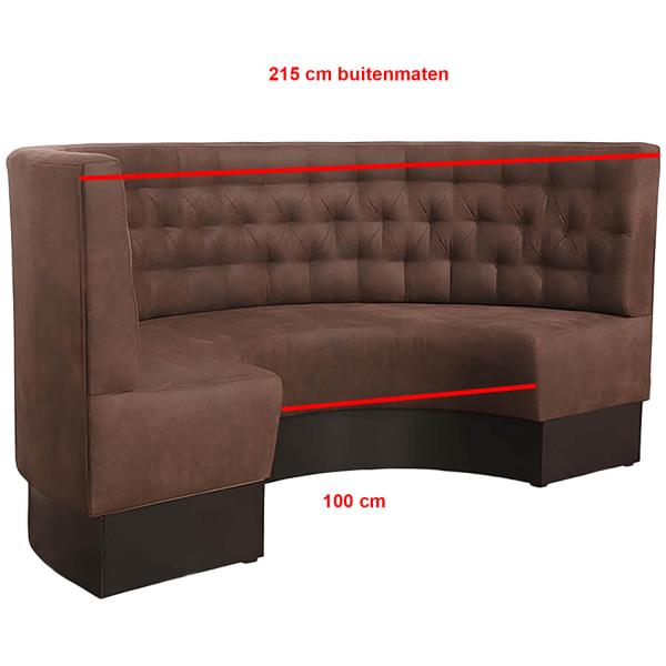 Sitzbank U Form – SNOOKER –  Braune Mikrofaser