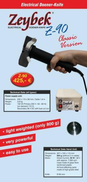 Zeybek Z-90 Dönermesser Gyrosmesser