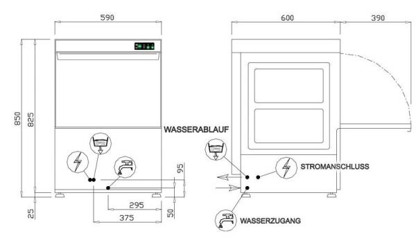 Gastronomie Spülmaschinen mit integriertem Wasserenthärter E 50 ECO - Special Edition