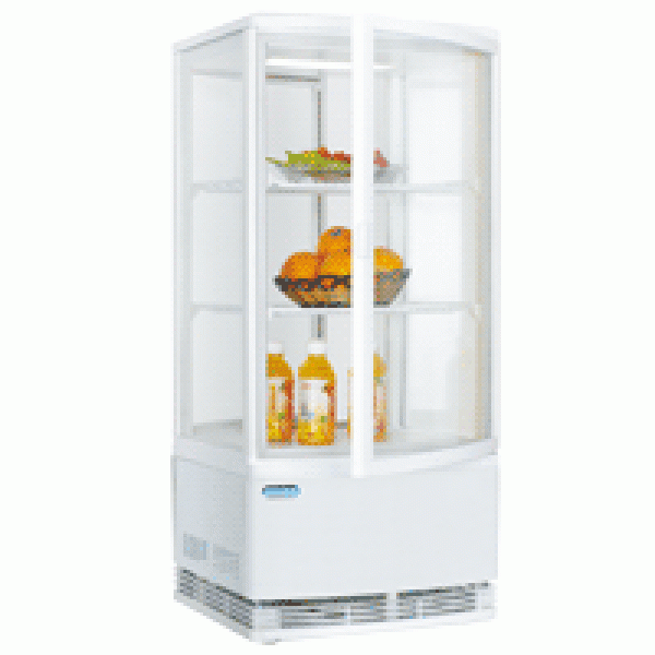 Polar Kühlvitrine mit gebogenen Türen 86L