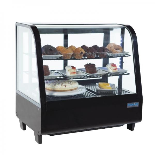 Polar Kühlvitrine schwarz 100L