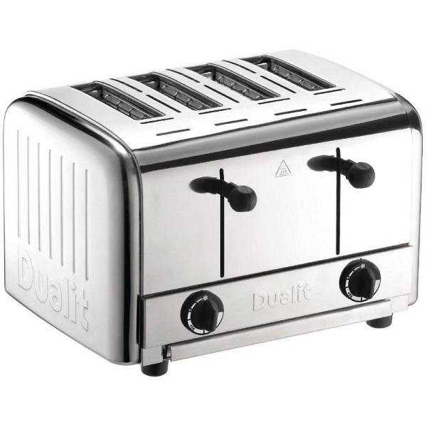 CATERING TOASTER EDELSTAHL 4 SCHLITZE Mit Bräunungskontrolle | 2,7kW/230V | 4 extra breite Schlitze | Edelstahl
