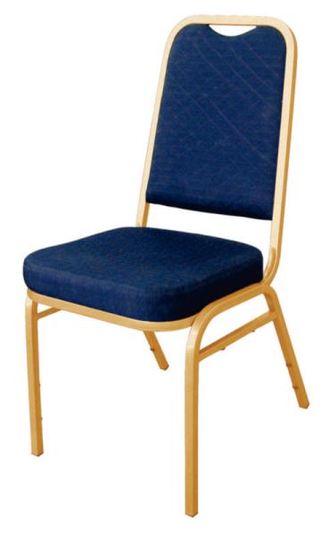 Bolero Bankettstühle mit rechteckiger Lehne blau 4 Stück