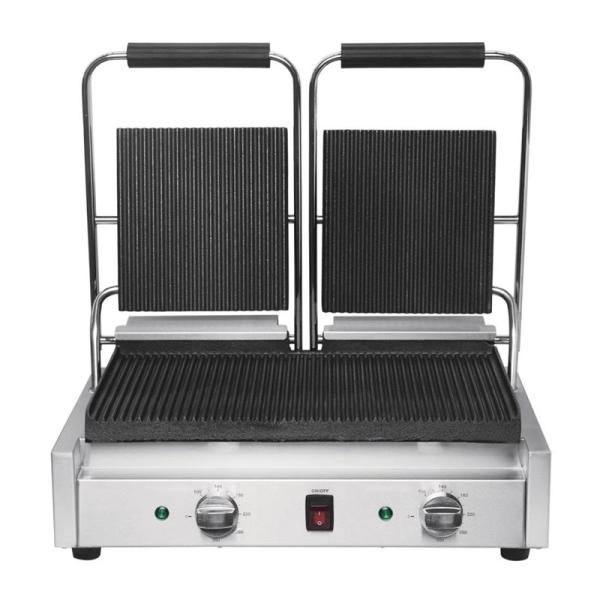 Toastmaschine Buffalo Bistro doppelter Kontaktgrill gerillt/gerillt