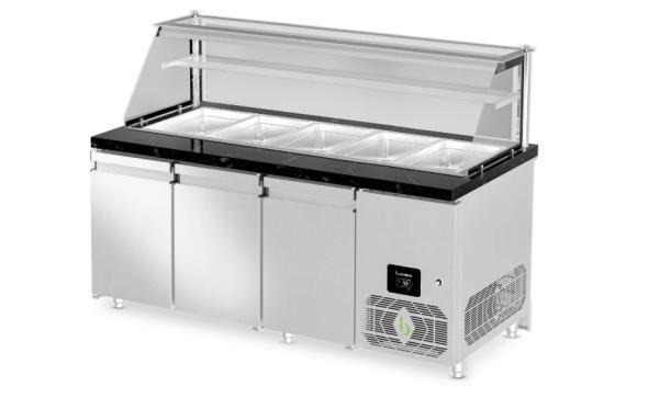 Premium Dönertheke 257x88x90 Lang Gastro Theke Salattheke