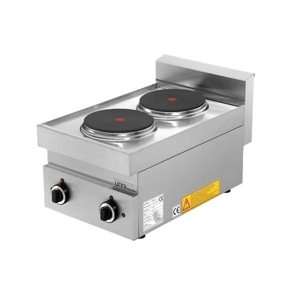 GASTRO ELEKTROHERD 2 Platten GASTRONOMIEHERD 2 x 2,6 kW Kochplatten 400 x 650 mm