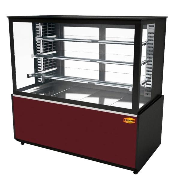 Fleischvitrine Statisch | B1500xT750xH1300 | Bordeaux-​​Schwarz Kebab Theke