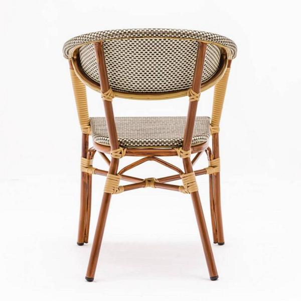 Bolero Rattanstühle mit Armlehne hellbraun 4 Stück Terrassenstuhl