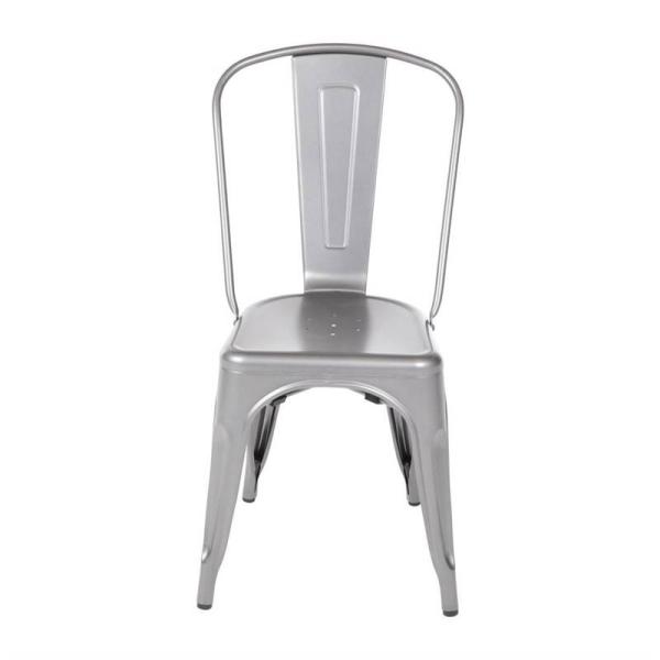 BOLERO STEEL BISTRO CHAIR GRAY (PACK OF 4)