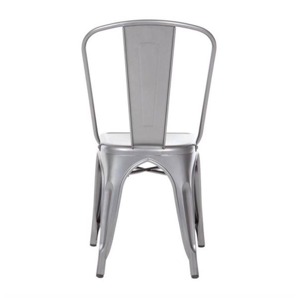 BOLERO STEEL BISTRO CHAIR GRAY (PACK OF 4)