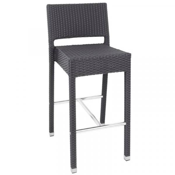 Bolero Rattanbarstühle grau 4 Stück