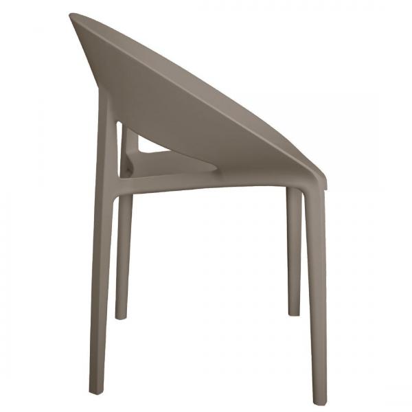 Bolero Schalenstuhl kunststoff braun 4 Stück