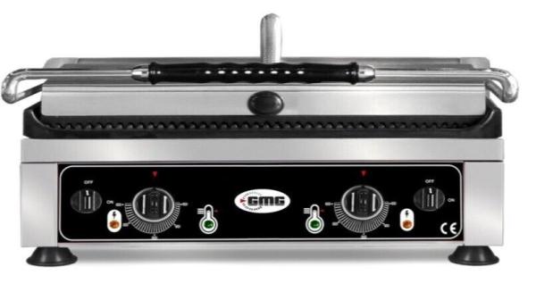 Kontaktgrill mit Doppel Thermostat Gegrillt Toastmaschine 51x50cm