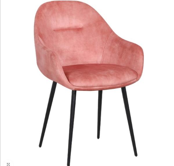 Gastronomie Sessel – OSLO – Rosa Samt Gastro Stühle