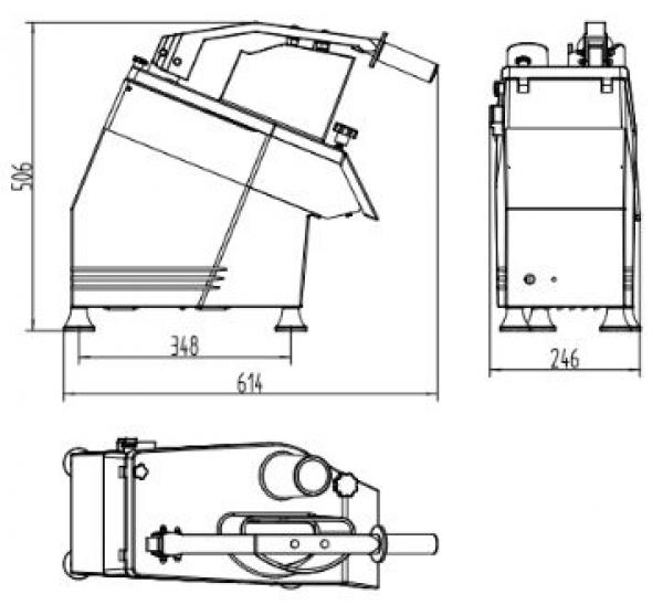 Gemüseschneider mit 5 Schneidscheiben Käsemaschine