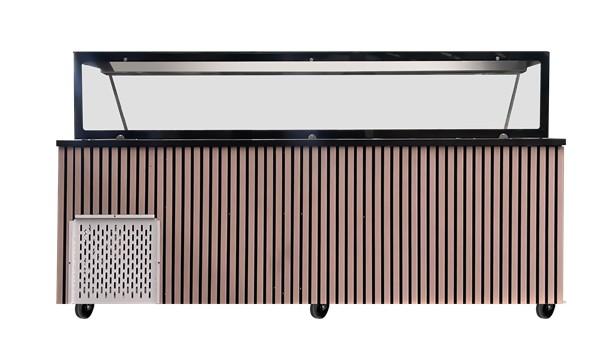 Dönertheke Salattheke 223x82x85.5cm für 6 x GN 1/1