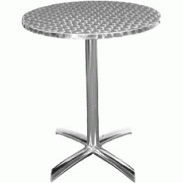 Bolero runder klappbarer Tisch Edelstahl 1 Bein 60cm