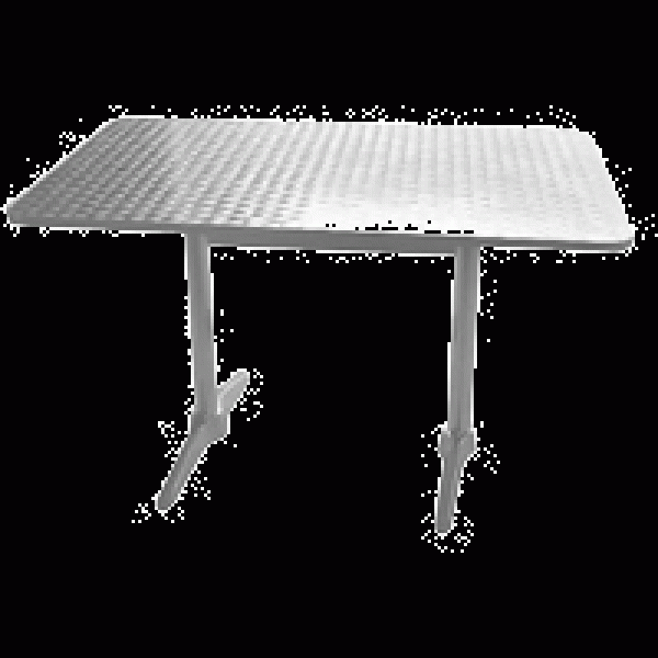 Bolero rechteckiger Tisch Edelstahl 120 x 60cm