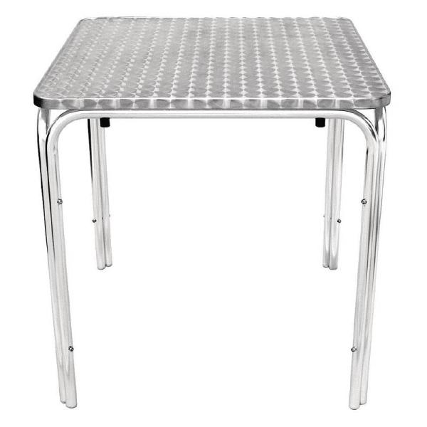 Bolero viereckiger Bistrotisch Edelstahl 4 Beine 70cm
