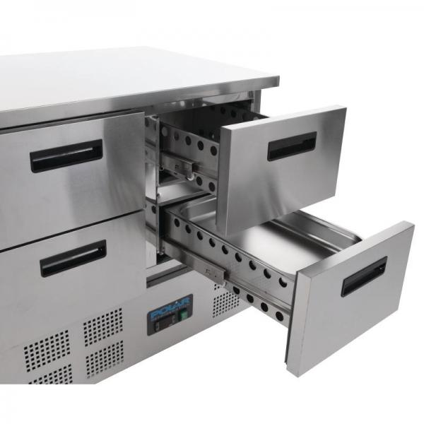 Polar Kühltisch mit 4 Schubladen 240L