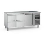 Edelstahl Kühltisch mit 4 Schubladen 1 Tür Barkühltisch 1759x700